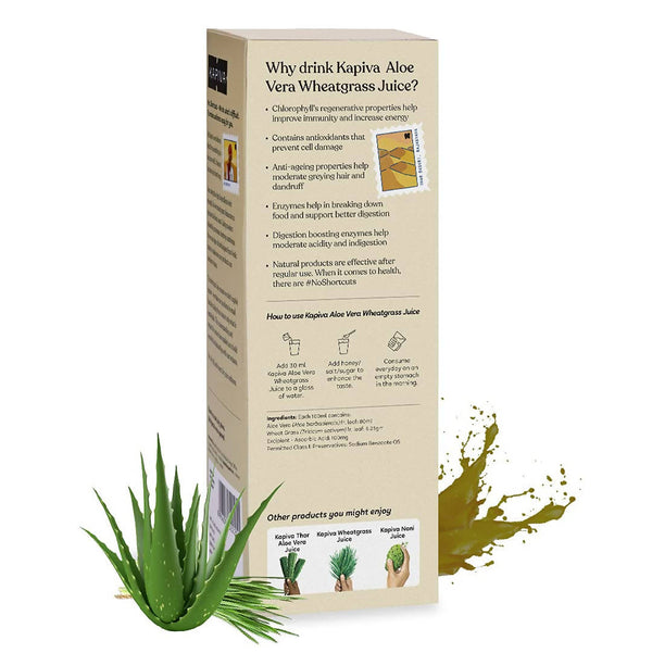 Kapiva Ayurveda Aloe Vera + Wheatgrass Juice