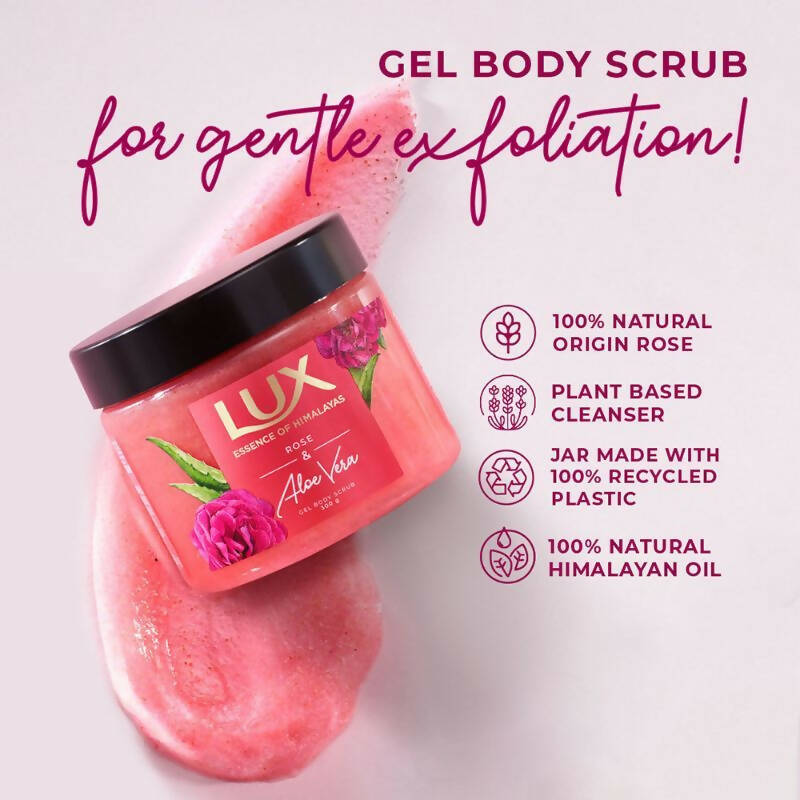 Lux Essence Of Himalayas Rose & Aloe Vera Gel Body Scrub - Distacart