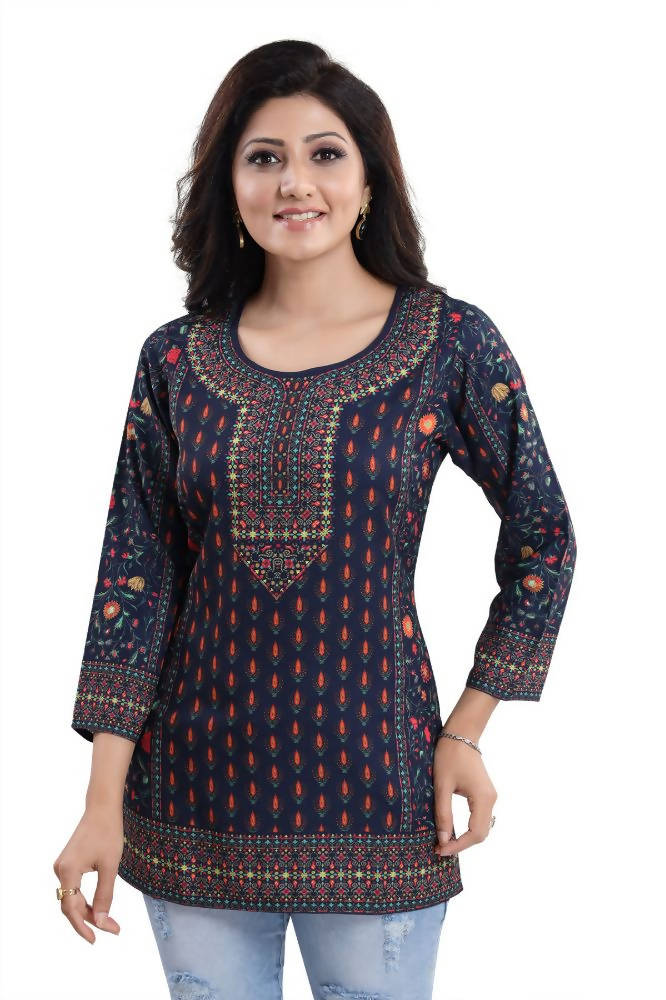 Snehal Creations Befitting Brigade Cool Printed Short Kurti Tunic