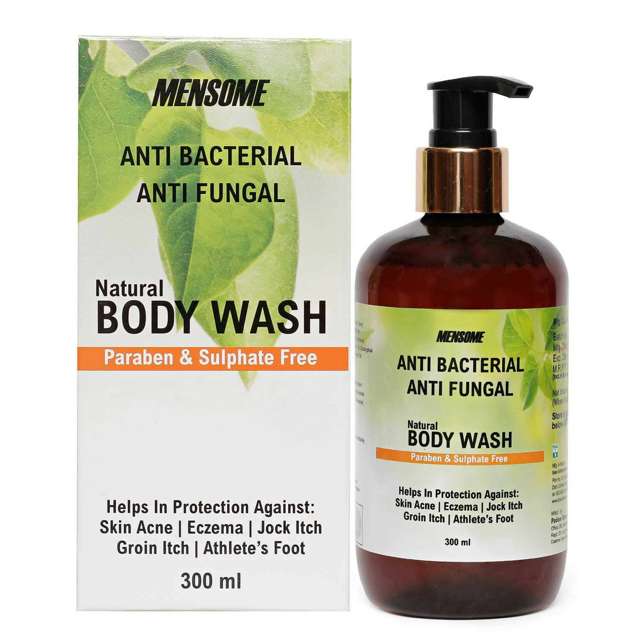 MENSOME Natural Anti Bacterial & Anti Fungal Body Wash Gel - Distacart