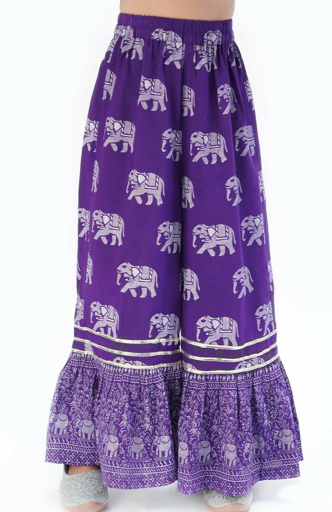 Lil Drama Trunk Tales Girls Purple Kurta With Sharara Set - Distacart