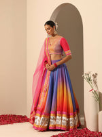 Thumbnail for Pomcha Jaipur Pink Gul Rangriti Lehenga - Distacart