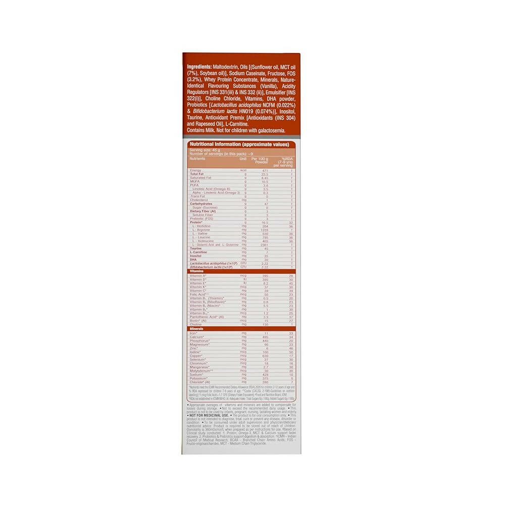 Groviva Advance High Protein Enteral Feed Child Formula Powder - Vanilla Flavor - Distacart