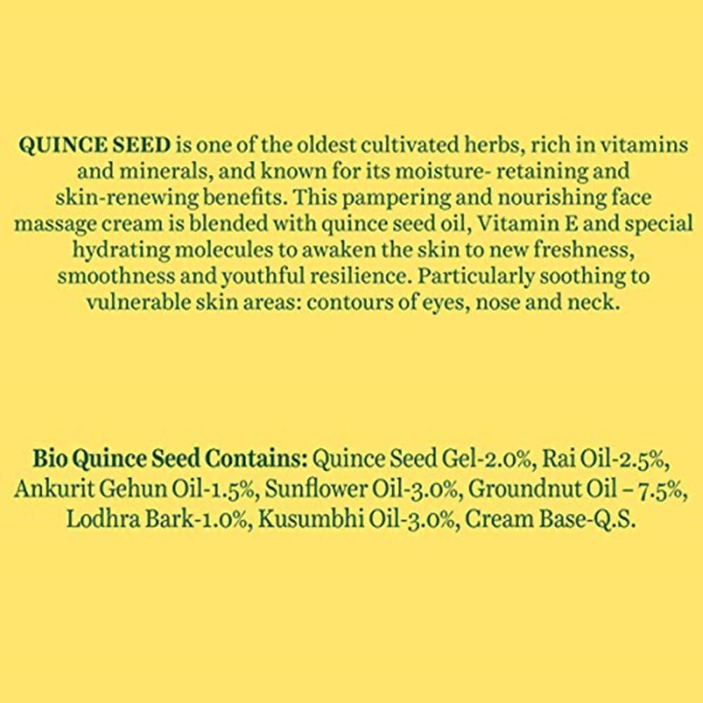 Biotique Advanced Ayurveda Bio Quince Seed Nourishing Face Massage Cream - Distacart