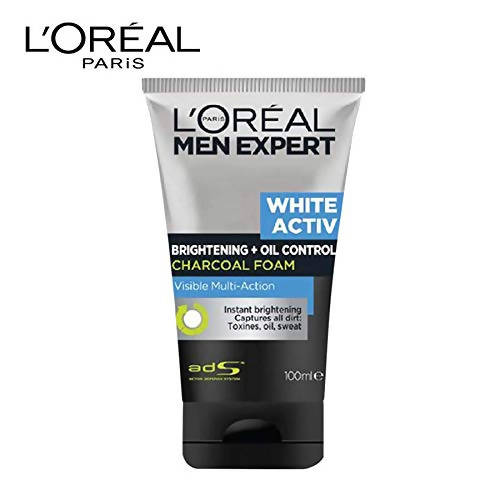 L'Oreal Paris Men Expert White Activ Oil Control Charcoal Brightening Foam - Distacart