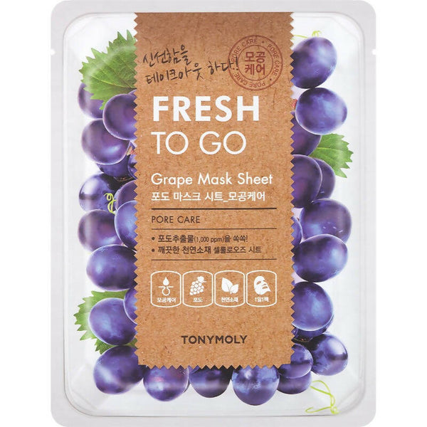 Tonymoly Fresh To Go Grape Mask Sheet Pore Care - Distacart