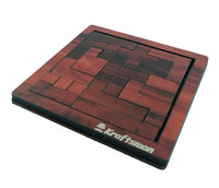 Thumbnail for Kraftsman Portable Wooden Tetris Puzzle | 13 Pieces Puzzle Board for Kids and Adults | Travel Pouch Included - Distacart