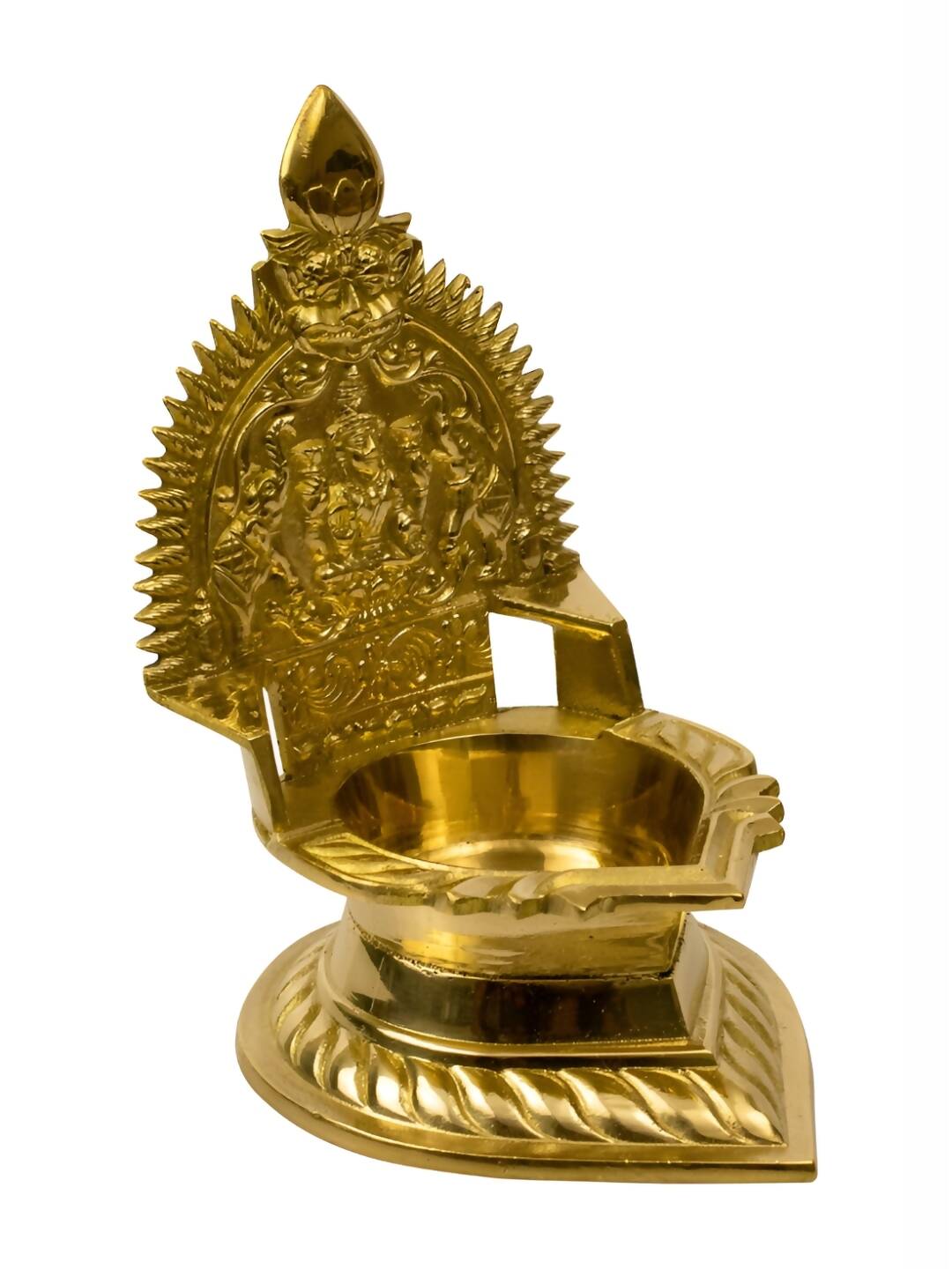 Spillbox Gold-Toned Brass Kamachi Diya Pooja Essential - Distacart