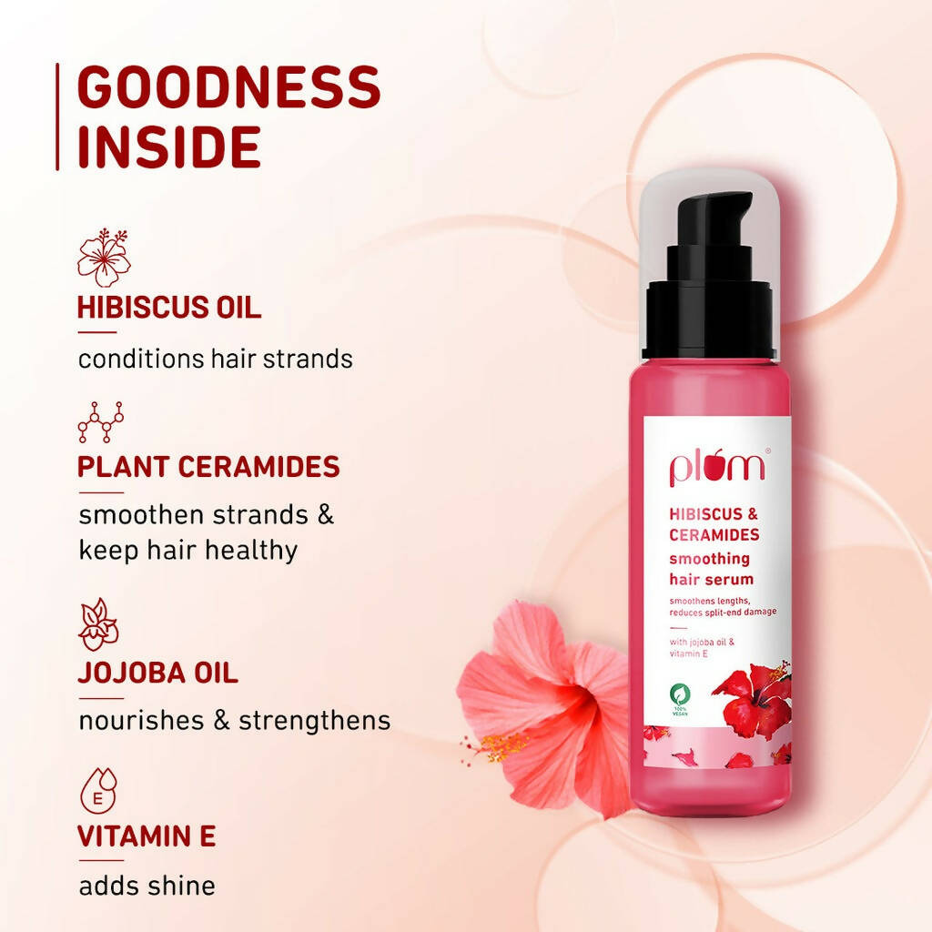 Plum Hibiscus & Ceramides Smoothing Hair Serum - Distacart