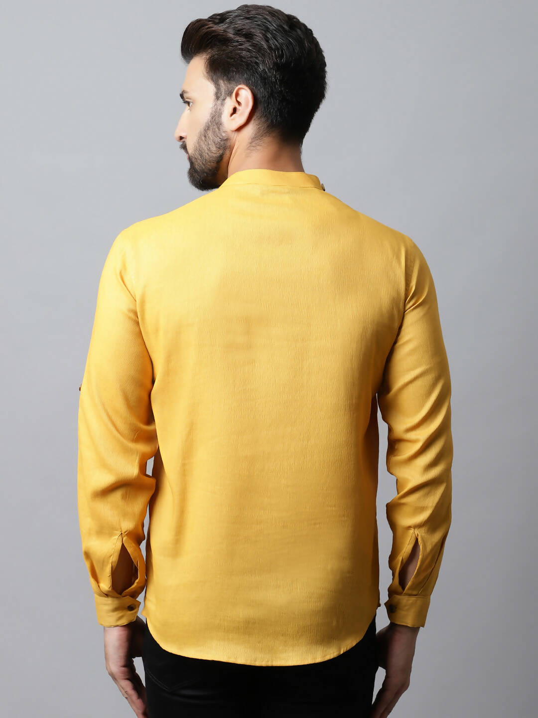Even Apparels Yellow Color Pure Cotton Men's Kurta With Side Placket (MMS1130) - Distacart