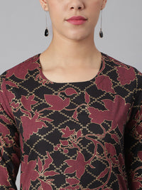 Thumbnail for Khushal K Black Color Rayon Printed Kurta And Palazzo With Printed Dupatta Set