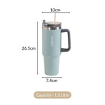Thumbnail for Nestasia Tumbler with Handle Straw & Lid - 1.2L (Green) - Distacart