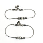 Thumbnail for Mominos Fashion Kamal Johar Oxidised Party Wear Silver Anklets