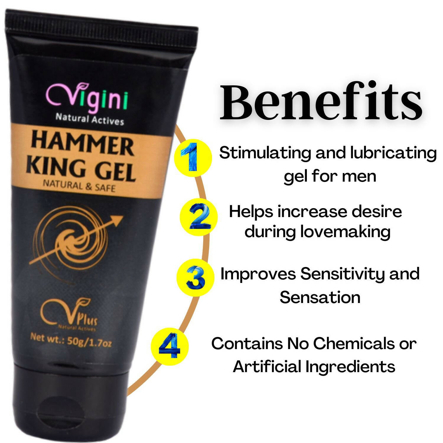 Vigini Natural Actives Hammer King Gel for Men - Distacart