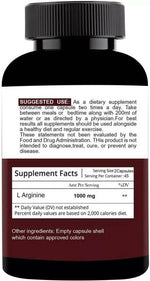 Thumbnail for Nutracology L Arginine 1000mg Nitric Oxider Booster For Muscle Gain & Strength Capsules - Distacart