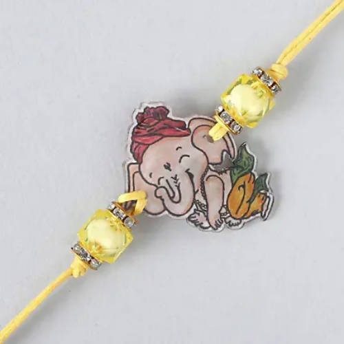 Bal Ganesha Rakhi & Cadbury Silk Chocolates Online