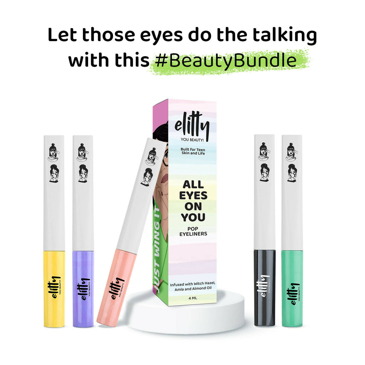 Elitty Eye Gotta Feeling Pop Color Eyeliner Combo - Distacart