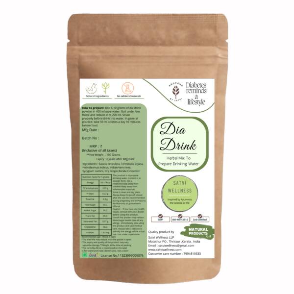 Satvi Wellness Dia Drink | Herbal Drink Mix | Satvi Dia Drink - Distacart