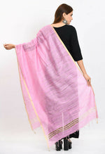 Thumbnail for Mominos Fashion Moeza Women's Cotton Zari Box Baby Pink Dupatta - Distacart