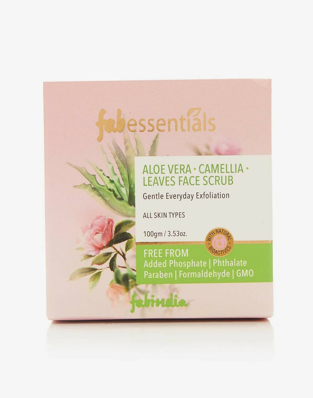 Fabessentials Aloe Vera Camellia Leaves Face Scrub - Distacart