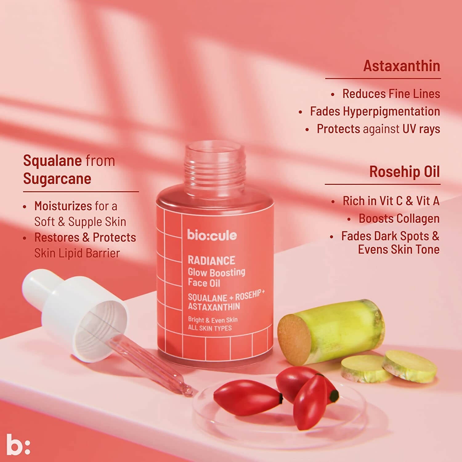 Biocule Radiance Glow Boosting Face Oil - Distacart