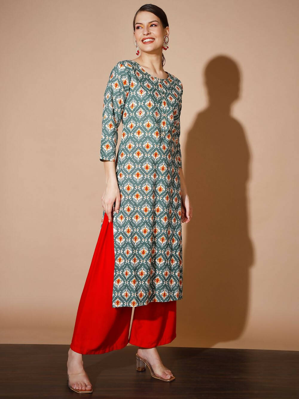 Myshka Women Multi Printed Kurtas - Distacart