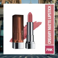 Thumbnail for Maybelline New York Color Sensational Creamy Matte Lipstick / 507 Almond Pink