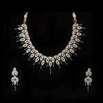 Thumbnail for Rhodium-Plated Alloy Designer Ad Choker Necklace Set - The Pari - Distacart