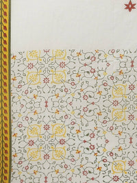 Thumbnail for Yufta Women Mustard Yellow Ethnic Motifs Pure Cotton Kurta with Trouser & With Dupatta