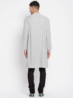 Thumbnail for Even Apparels Beige Rayon Men's Kurta With Band Collar - Distacart