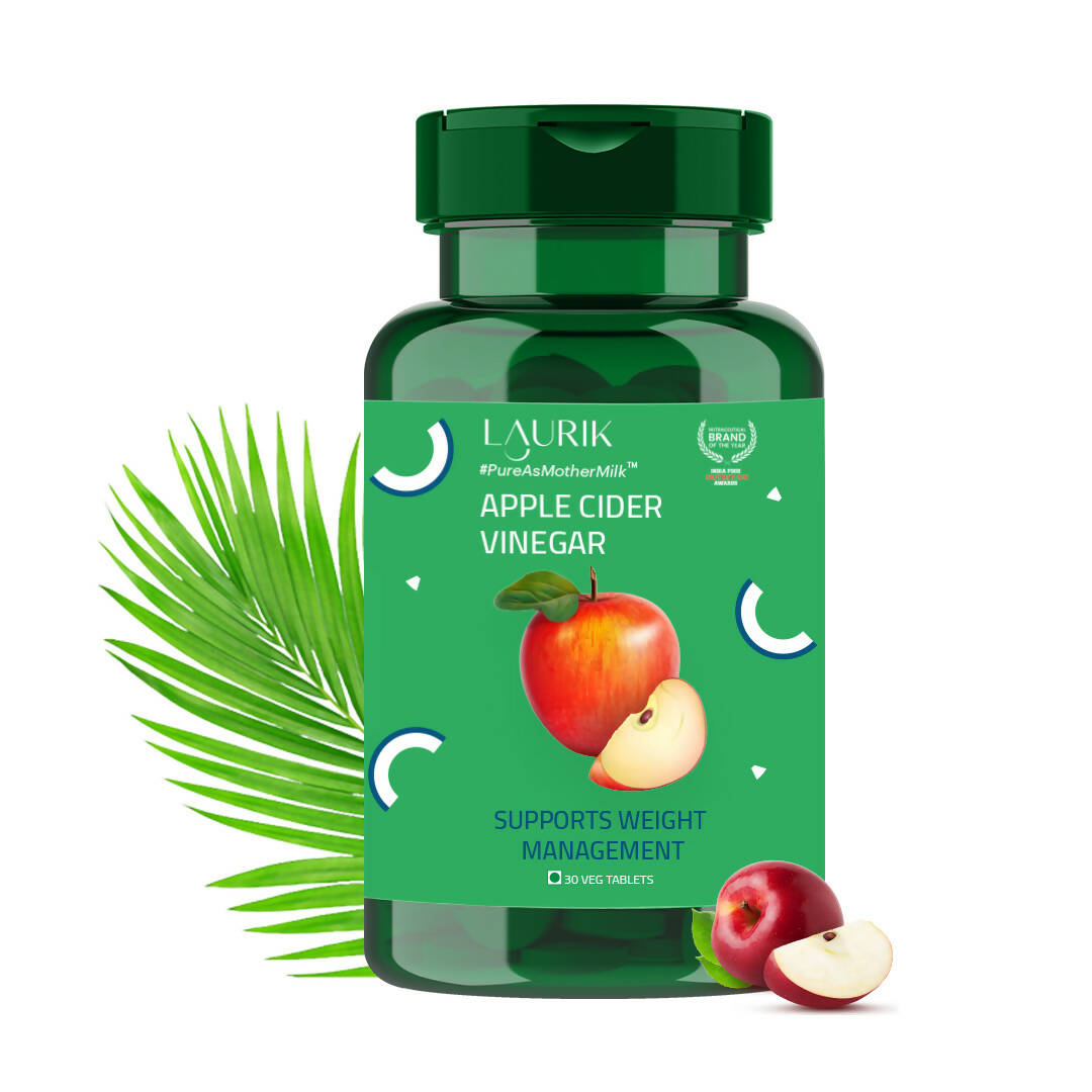 Laurik Organics Apple Cider Vinegar 500Mg Supplement Tablets For Weight Loss, Boost Energy - Distacart