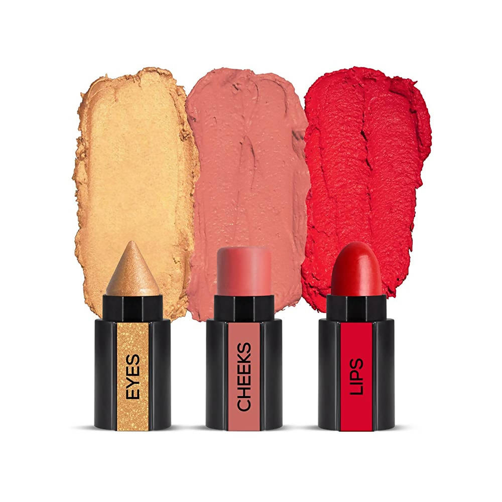 Renee Fab Face Diva 3 in 1 Makeup Stick With Eye Shadow Blush & Lipstick - Distacart