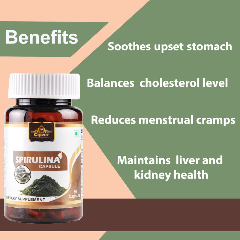 Cipzer Spirulina Capsules - Distacart