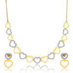Thumbnail for Gold-Plated Alloy Heart Shape Ad Choker Necklace Set - The Pari - Distacart