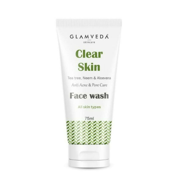 Glamveda Clear Skin Tea Tree, Neem & Aloe Anti Acne Face Wash - Distacart