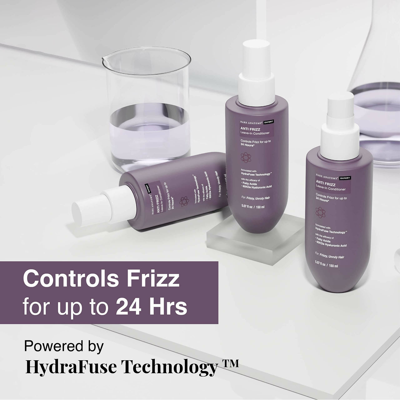 Bare Anatomy Anti Frizz Leave In Conditioner For Unruly & Frizzy Hair - Distacart