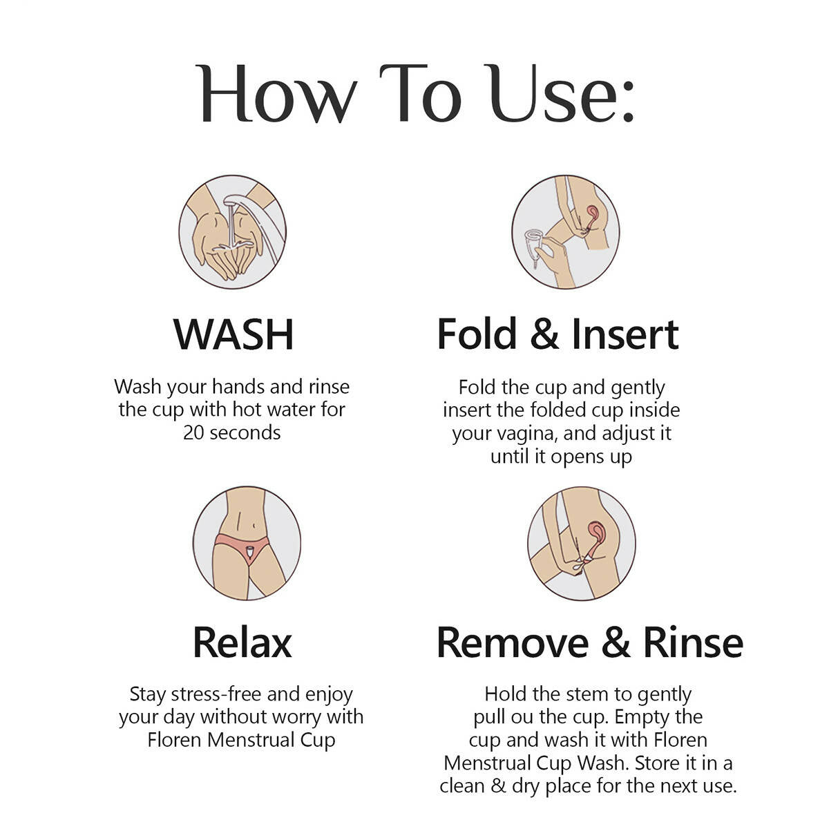 Floren Reusable Menstrual Cup with Intimate Oil for Women - Distacart