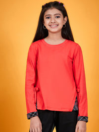 Thumbnail for Girls Round Neck Tie-Ups Cotton High-Low Top - Mini Marvels - Distacart