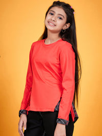 Thumbnail for Girls Round Neck Tie-Ups Cotton High-Low Top - Mini Marvels - Distacart