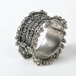 Thumbnail for Mominos Fashion Joharkamal Oxidised Silver-Plated Ghungroo Handcraft Bracelet - Design 021 - Distacart