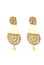 Thumbnail for Mominos Fashion Johar Kamal Earrings With Kundan & Pearls Work - Distacart