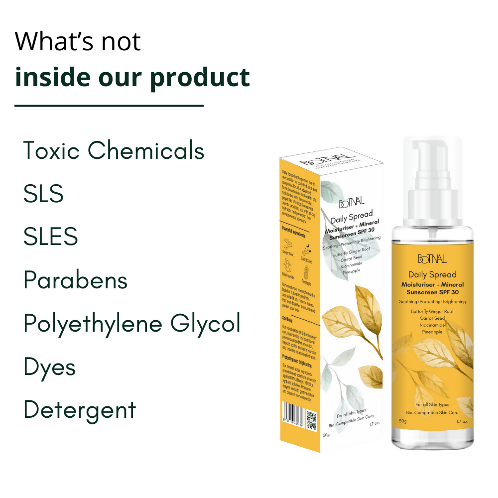 Botnal Daily Spread Moisturiser + Mineral Sunscreen SPF 30 - Distacart