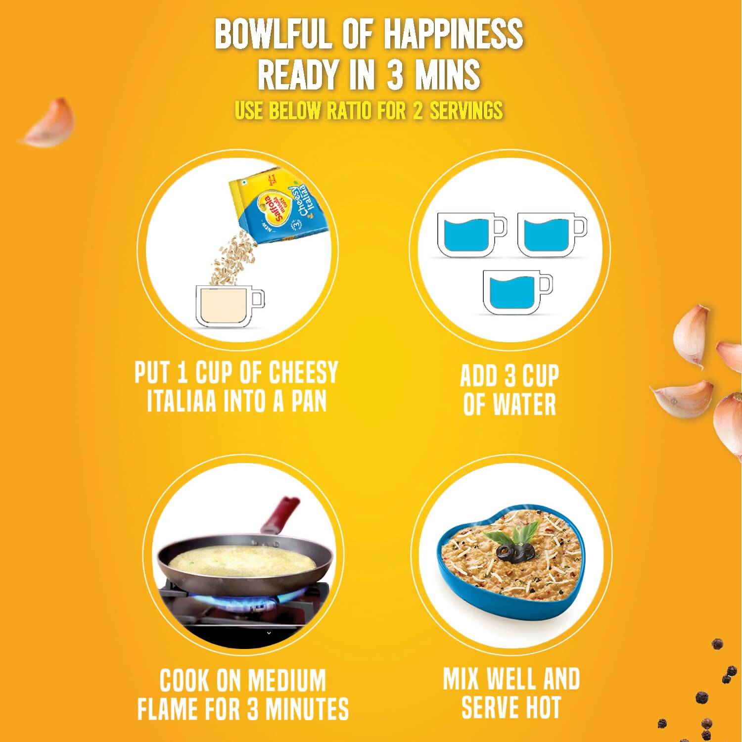 Saffola Cheesy Italian Masala Oats - Distacart