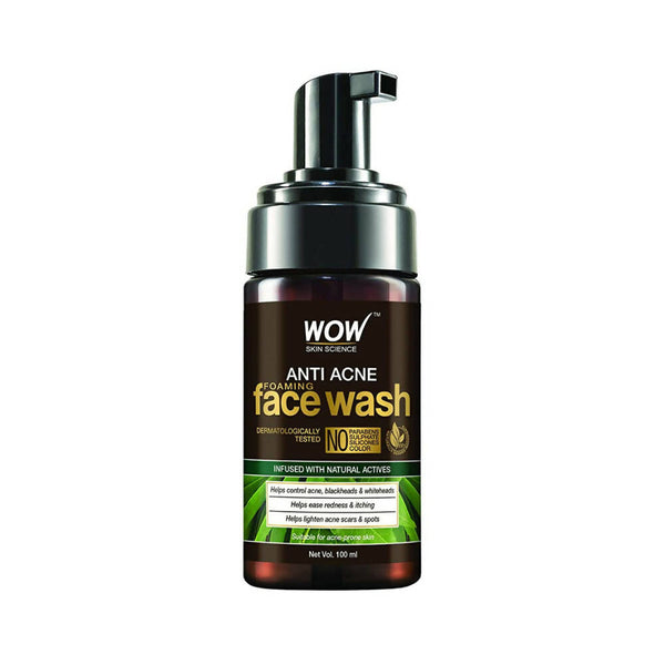 Wow Skin Science Anti Acne Foaming Face Wash - Distacart