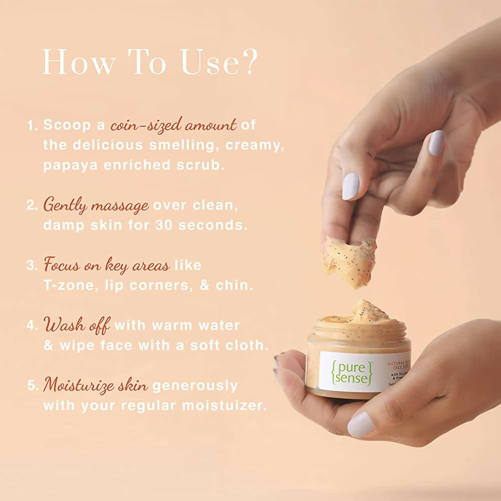 PureSense Natural Papaya Face Scrub - Distacart