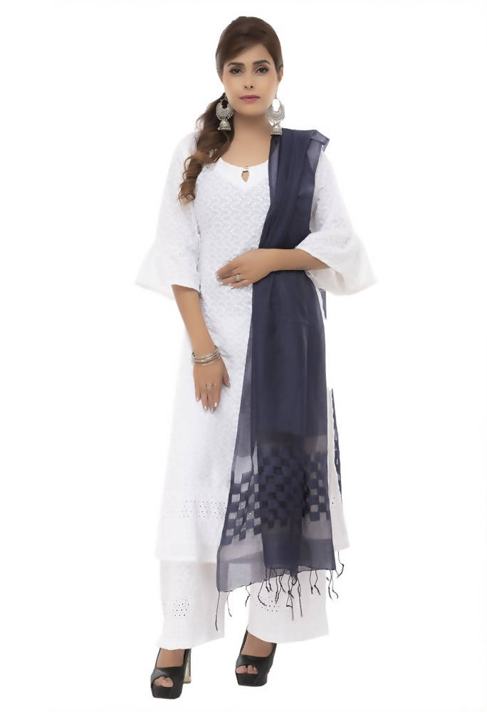 Mominos Fashion Navy Blue Buta Cut Dupatta
