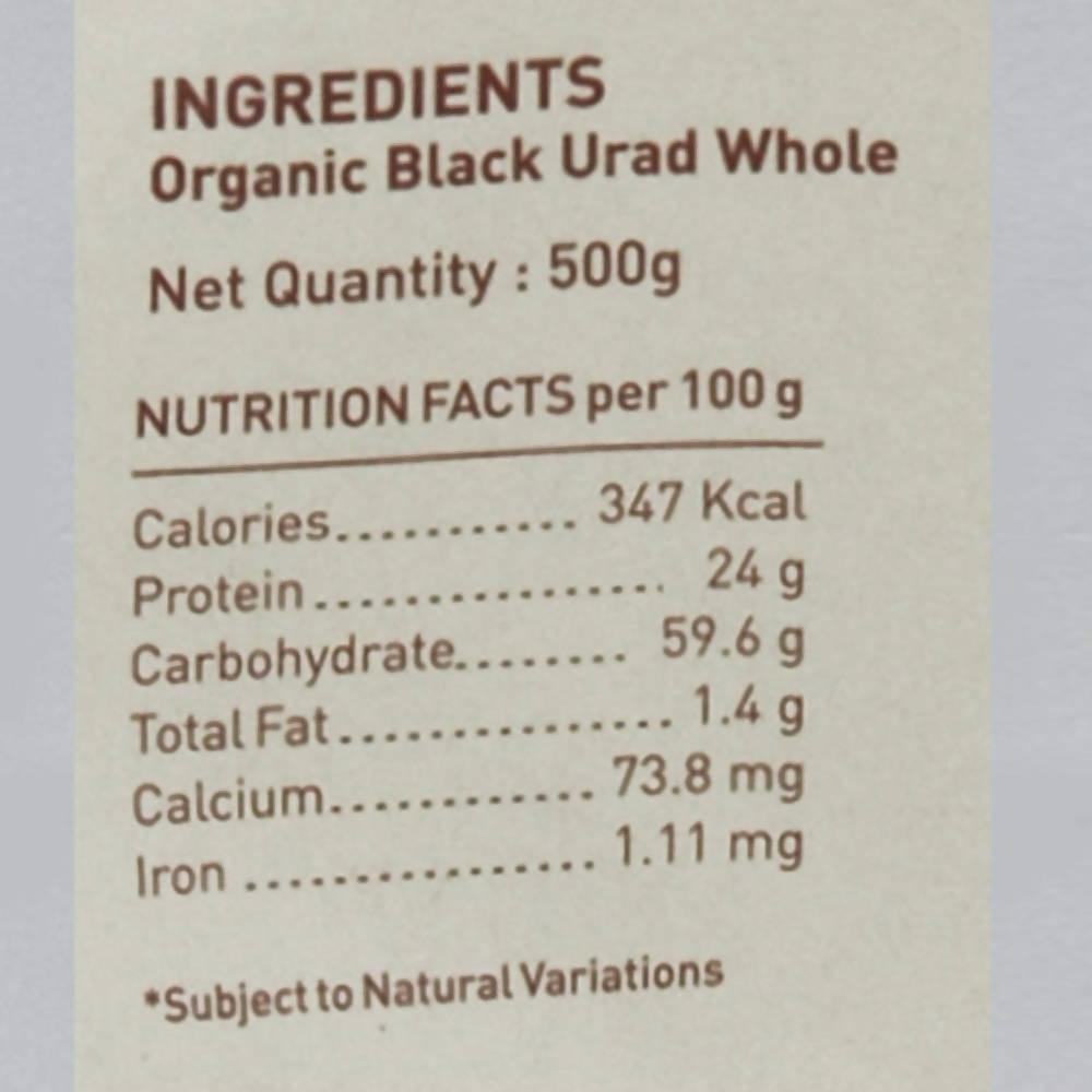 Pure & Sure Black Urad Dal Whole Organic Pulses benefits
