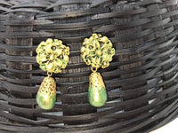 Thumbnail for Terracotta Flower Stud With Waterdrop Earrings