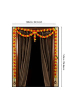 Thumbnail for Tied Ribbons Yellow & Orange Door Hanging Garland Toran with Bells - Distacart