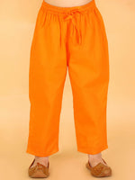 Thumbnail for Lil Drama Boys Kurta With Pyjama Set - Orange - Distacart